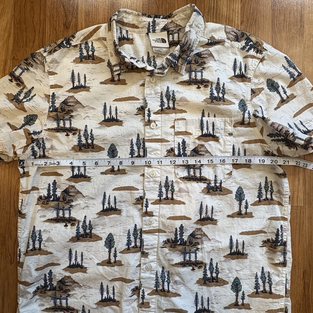 The North Face Men's Baytrail Pattern Button Up Short Sleeve Shirt Size Large - Picture 6 of 9